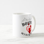 Boston houdt van gehakt taarten stadsgezicht koffiemok (Voorkant rechts)