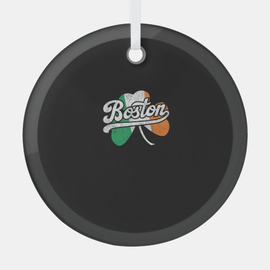 Boston Iers T-shirt Glas Ornament (Voorkant)
