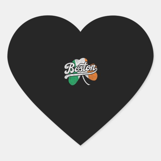 Boston Iers T-shirt Hart Sticker (Voorkant)