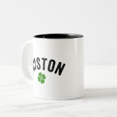 Boston Irish Shamrock Tweekleurige Koffiemok (Voorkant links)