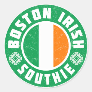 Boston Irish Southie Ronde Sticker