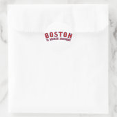Boston is Geweldige van het schuitje Ronde Sticker (Tas)