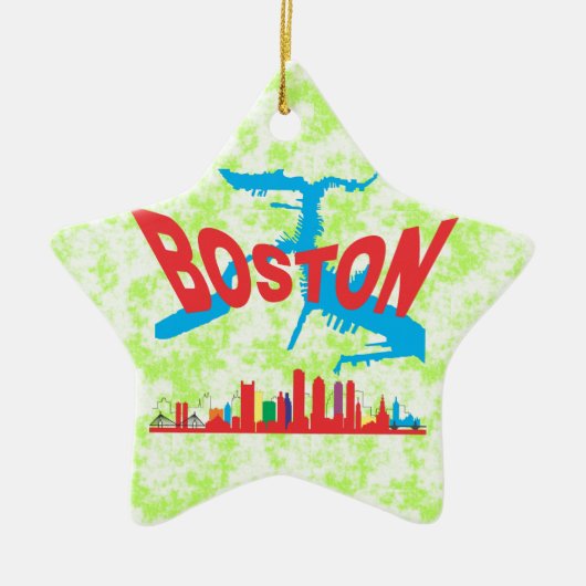 Boston Keramisch Ornament (Voorkant)