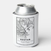 Boston Light City Map Blikjeskoeler (Blikje Voorkant)