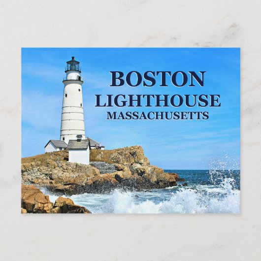 Boston Lighthouse, Massachusetts Briefkaart (Voorkant)