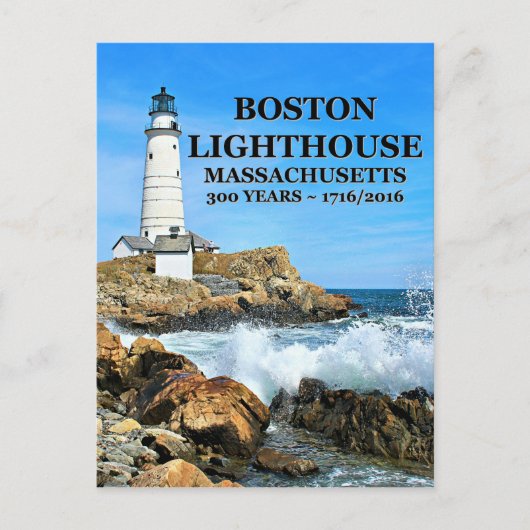 Boston Lighthouse, Massachusetts Briefkaart (Voorkant)