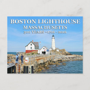 Boston Lighthouse, Massachusetts Briefkaart
