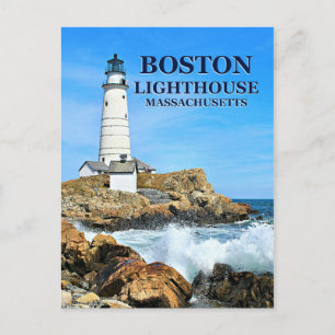 Boston Lighthouse, Massachusetts Briefkaart