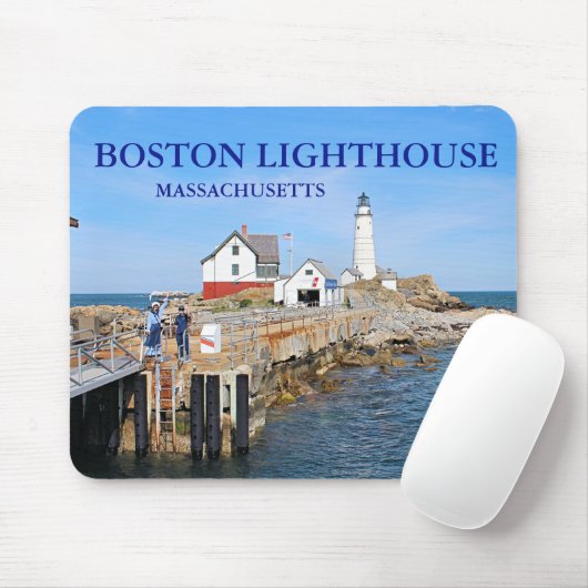 Boston Lighthouse, Massachusetts Mousepad Muismat (Met muis)