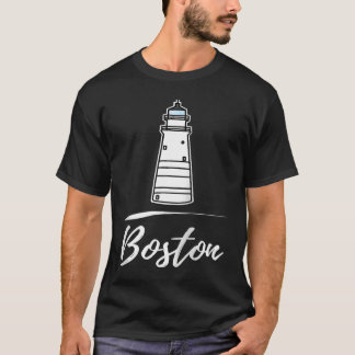 Boston lighthouse Massachusetts Raglan Baseball T-shirt