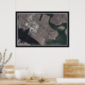 Boston Logan Intl Airport Satellite Map Poster (Keuken)