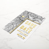 Boston Love Locator | Stadskaart Opslaan datum Folie Uitnodiging (Gedraaid)