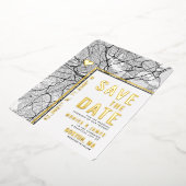 Boston Love Locator | Stadskaart Opslaan datum L+L Folie Uitnodiging (Gedraaid)