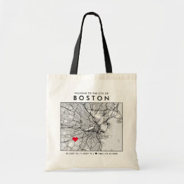 Boston Love Locator | Welkom Stadskaartje Tote Bag