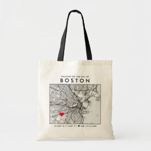 Boston Love Locator Welkom Stadskaartje Tote Bag