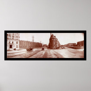 Boston, MA Beacon Street Huge Foto 1903 Poster