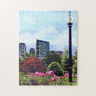 Boston MA - Boston Common en skyline Legpuzzel
