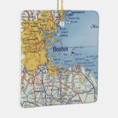 Boston MA Classic Map Keramisch Ornament (Rechts)