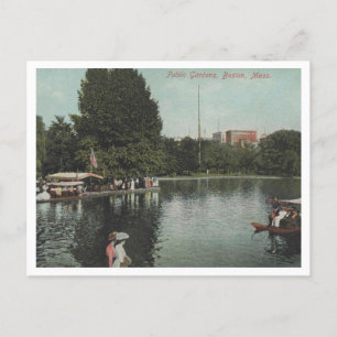Boston MA, Openbare Tuinen 1910 Briefkaart