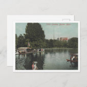 Boston MA, Openbare Tuinen 1910 Briefkaart (Voorkant / Achterkant)