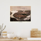 Boston, MA Panoramic Map - 1877 Poster (Keuken)