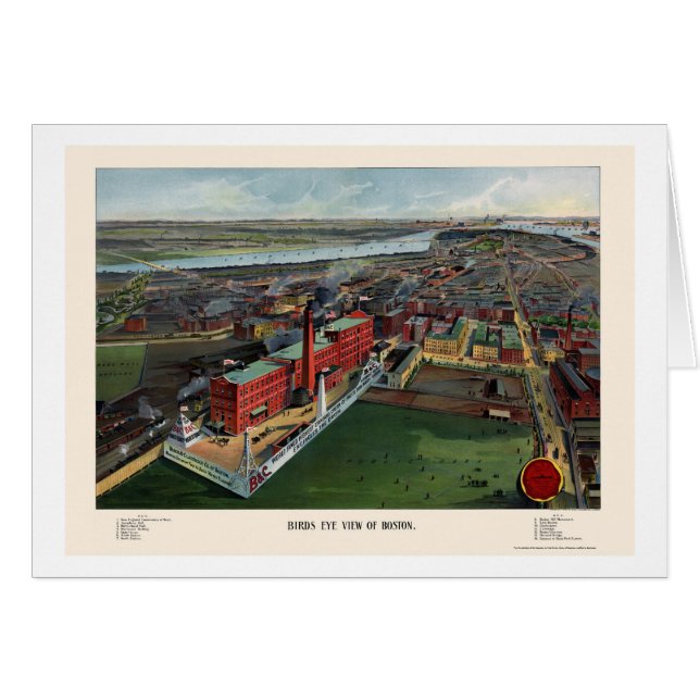 Boston, MA Panoramic Map - 1902 (Voorkant Horizontaal)