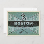 Boston, MA - Settled 1630 Briefkaart (Voorkant / Achterkant)