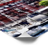 Boston MA - Skyline met Custom House Tower Perfect Poster (Hoek)