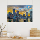 Boston, MA skyline Poster (Keuken)