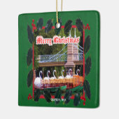 Boston, MA - Vrolijk kerstfeest Keramisch Ornament (Links)