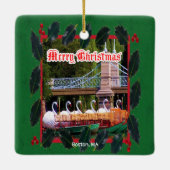 Boston, MA - Vrolijk kerstfeest Keramisch Ornament (Achterkant)