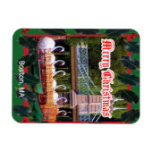 Boston, MA - Vrolijk kerstfeest Magneet (Horizontaal)