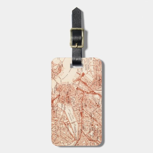 Boston  Map Bagagelabel (Voorkant verticaal)