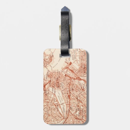 Boston  Map Bagagelabel (Achterkant verticaal)