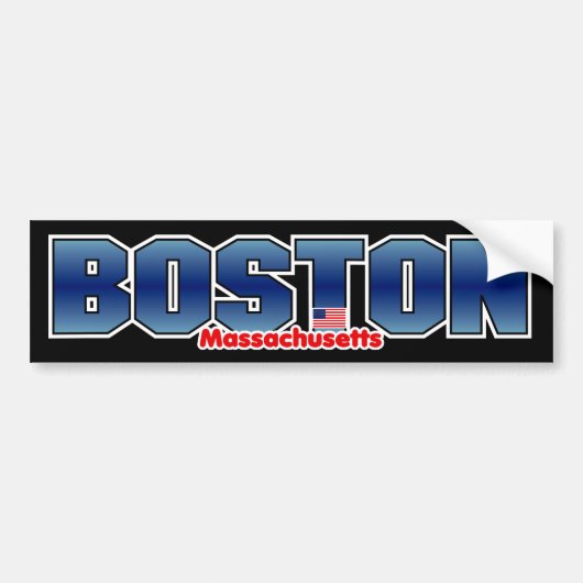 Boston Mass Bumper Bumpersticker (Voorkant)