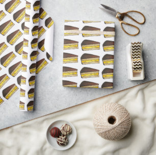 Boston Mass Cream Taart Slice Voedsel Foodie Desse Cadeaupapier