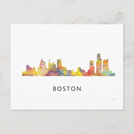 BOSTON MASS. SKYLINE WB1- BRIEFKAART (Voorkant)