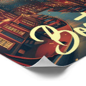 Boston massachuset  Kunst Reizen Illustratie Poster (Hoek)