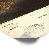 Boston Massachusetts 1873 Antiek Panorama Poster (Hoek)