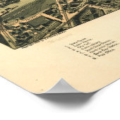 Boston Massachusetts 1899 Antiek Panoramic Map Poster (Hoek)