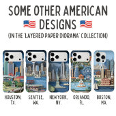 Boston Massachusetts America Layered Paper Art iPhone Hoesje