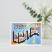 Boston, Massachusetts  Big Letters Briefkaart (Staand voorkant)