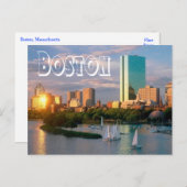 Boston, Massachusetts - Boston Harbor Post Card Briefkaart (Voorkant / Achterkant)