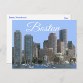 Boston, Massachusetts - Boston Harbor Post Card Briefkaart (Voorkant / Achterkant)