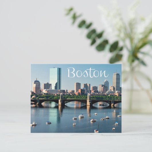 Boston, Massachusetts - Boston Skyline Post Card Briefkaart (Staand voorkant)