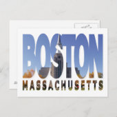 Boston, Massachusetts Briefkaart (Voorkant / Achterkant)