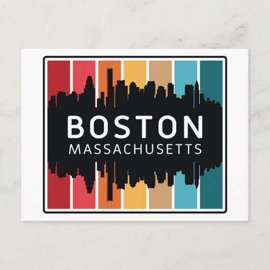Boston Massachusetts Briefkaart (Voorkant)