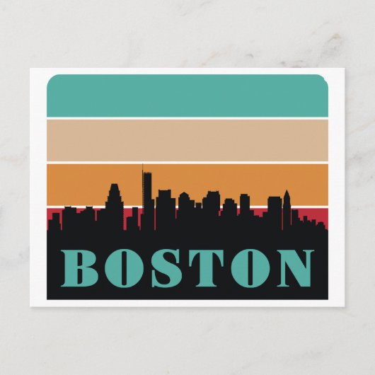 Boston Massachusetts Briefkaart (Voorkant)