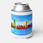 Boston Massachusetts Charles River Skyline Blikjeskoeler (Blikje Achterkant)