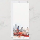 Boston Massachusetts City Scape Mariage Carte menu (Dos)